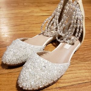 Beaded bridal flats